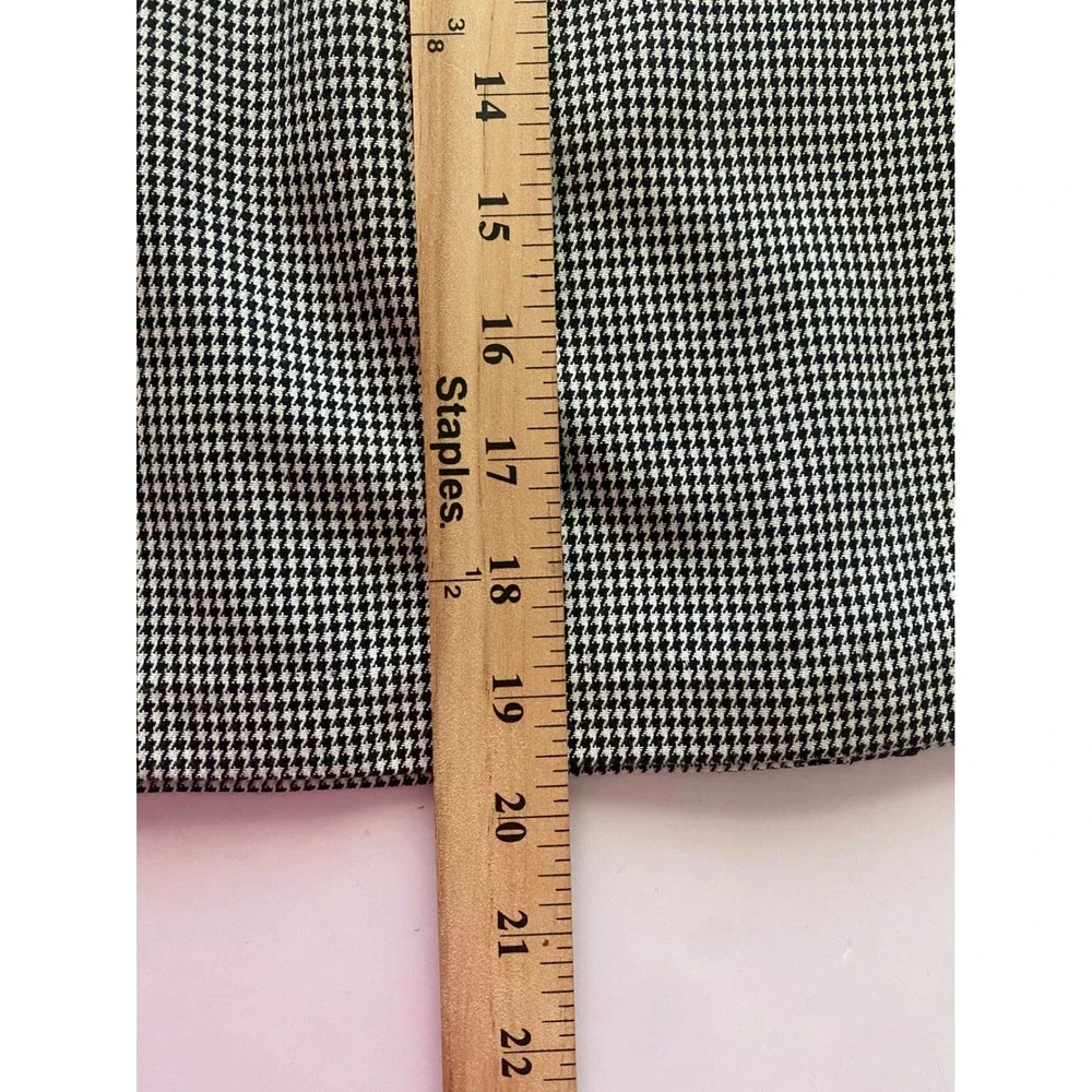Briggs New York Petite Vintage Houndstooth Pencil Skirt Black White 10P 1314-510